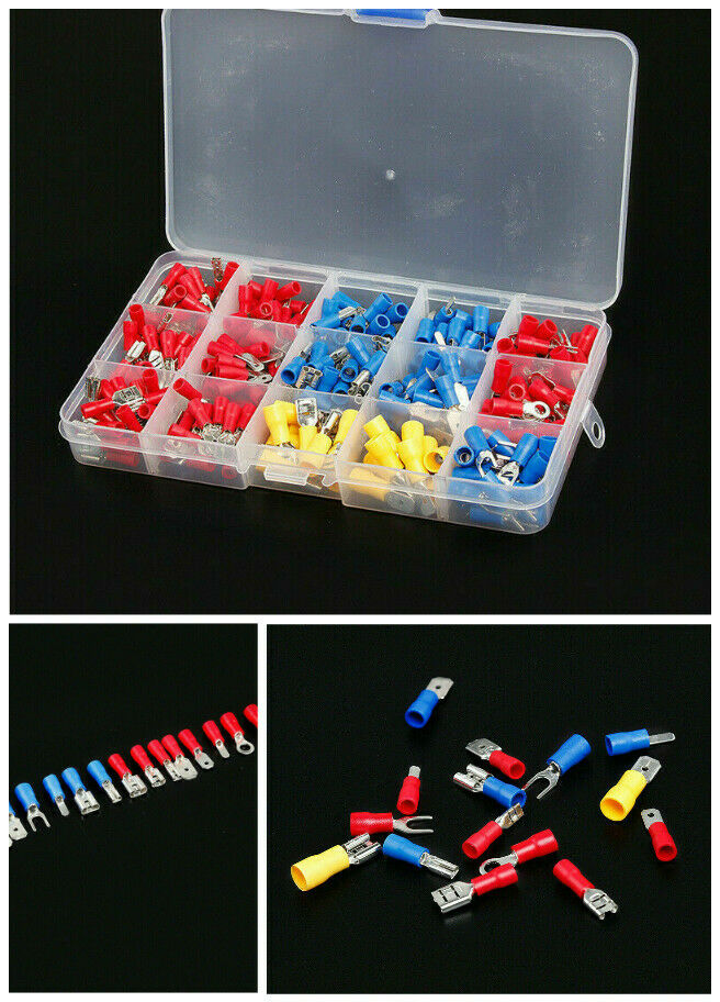 280pcs Insulated Assorted Electrical Wiring Connectors Crimp Terminal Kit Set
