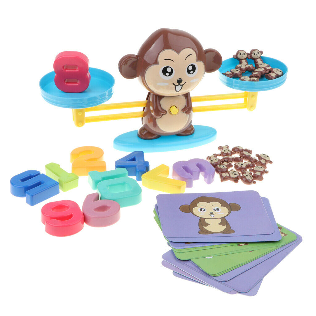Number balance game Monkey shape Number step learning Math learning toys