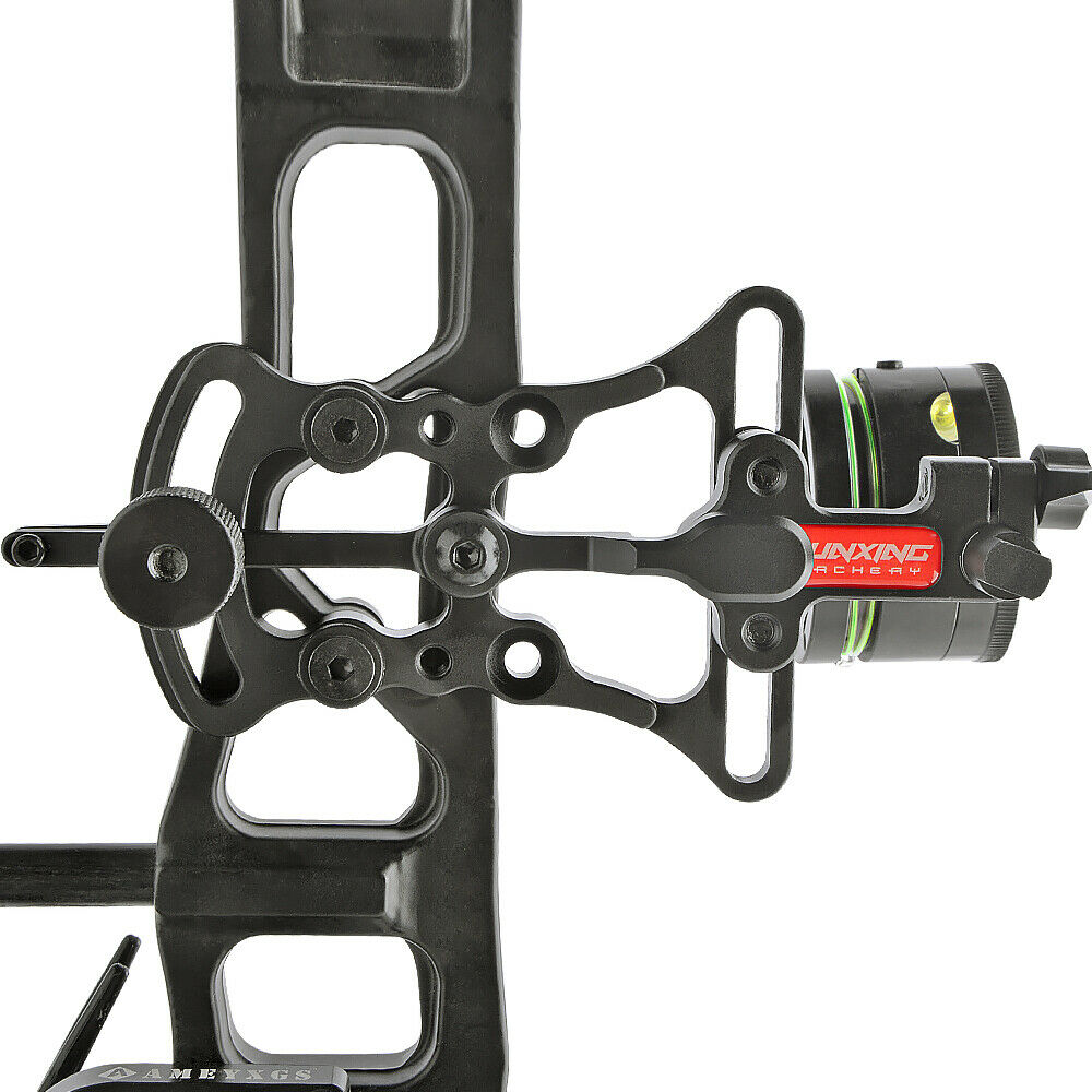 Single Pin Compound Bow Sight 1 Pin 0.019" Adjustable Archery Hunting Shooting