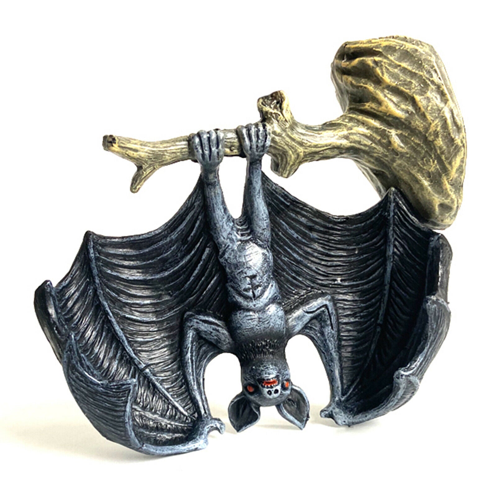 Art Outdoor Garden Bat Statue Tree Trunk Ornament Indoor Wall Hanger Decor