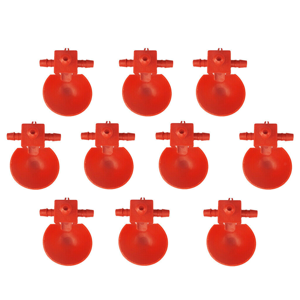 10Pcs Water Drinking Plastic Automatic Drinker For Commerce Accessories