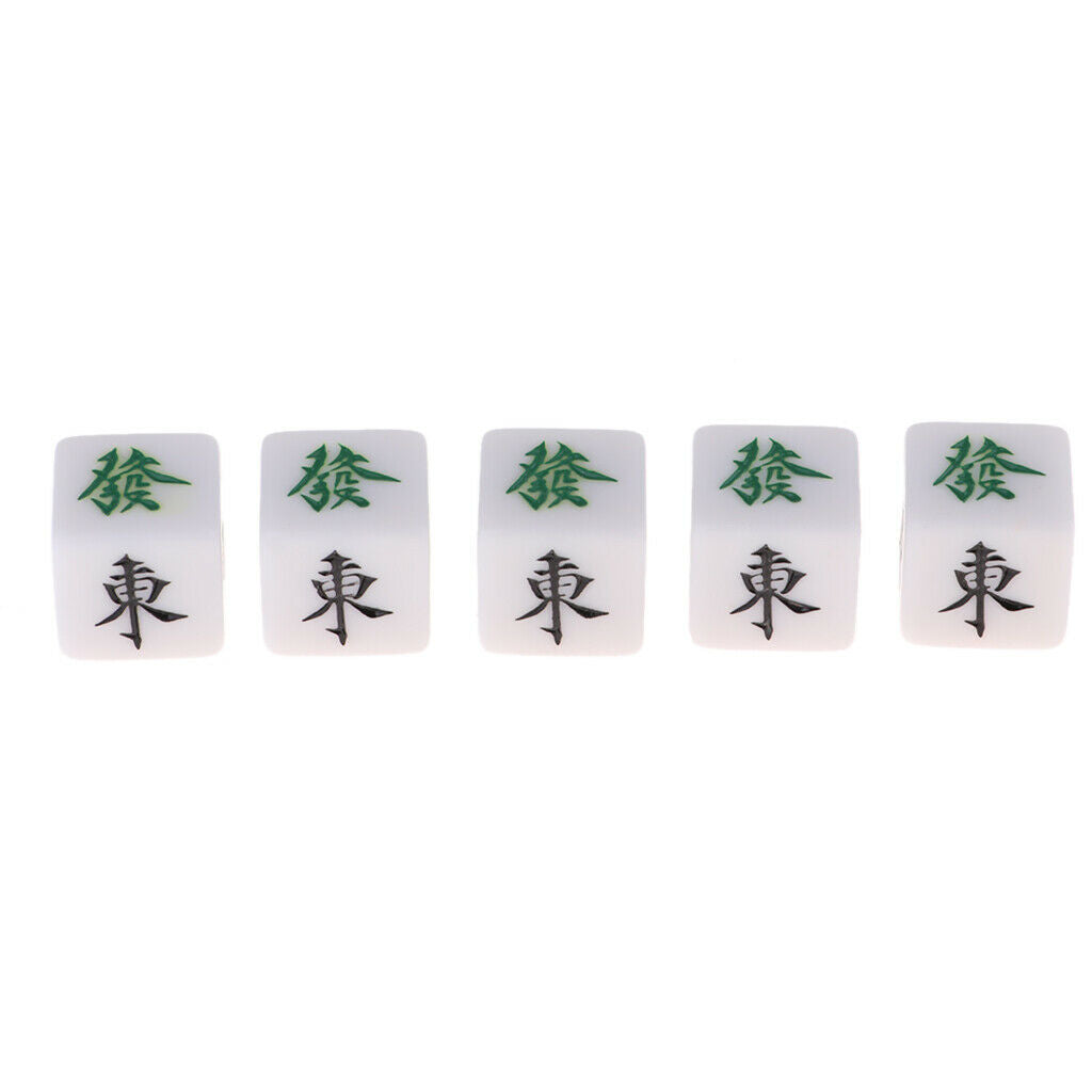 22mm Board Game Mahjong Accessory Set with 5 Cubes