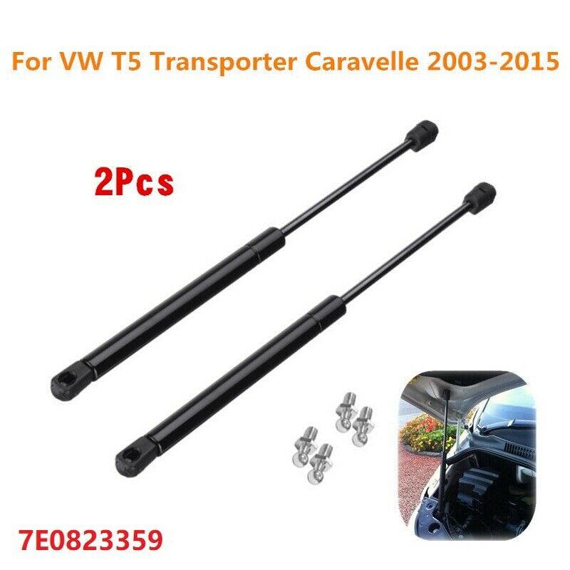 2PCS for -T5 Transporter Caravelle 2003-2015 Bonnet Lifter Gas Strut + 4 BalD3U2