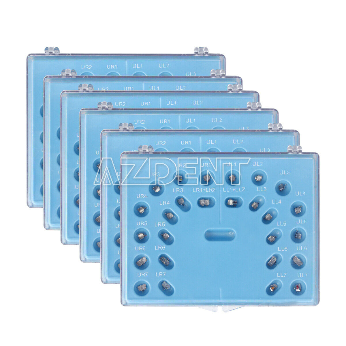 5 X Dental Ortho Self-Ligating Brackets Braces Mini Roth.022 Hooks 345 AZDENT