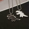 2 Pcs/Set Cute Pendant Gift Dinosaur Necklace For Women Men Couples Matching