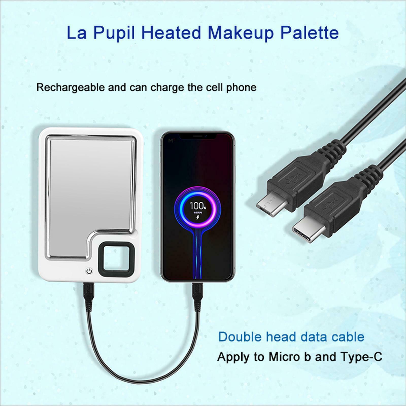 Heated Makeup Palette Artist Tool Eye Shadow Pigment Mixing With Spatula