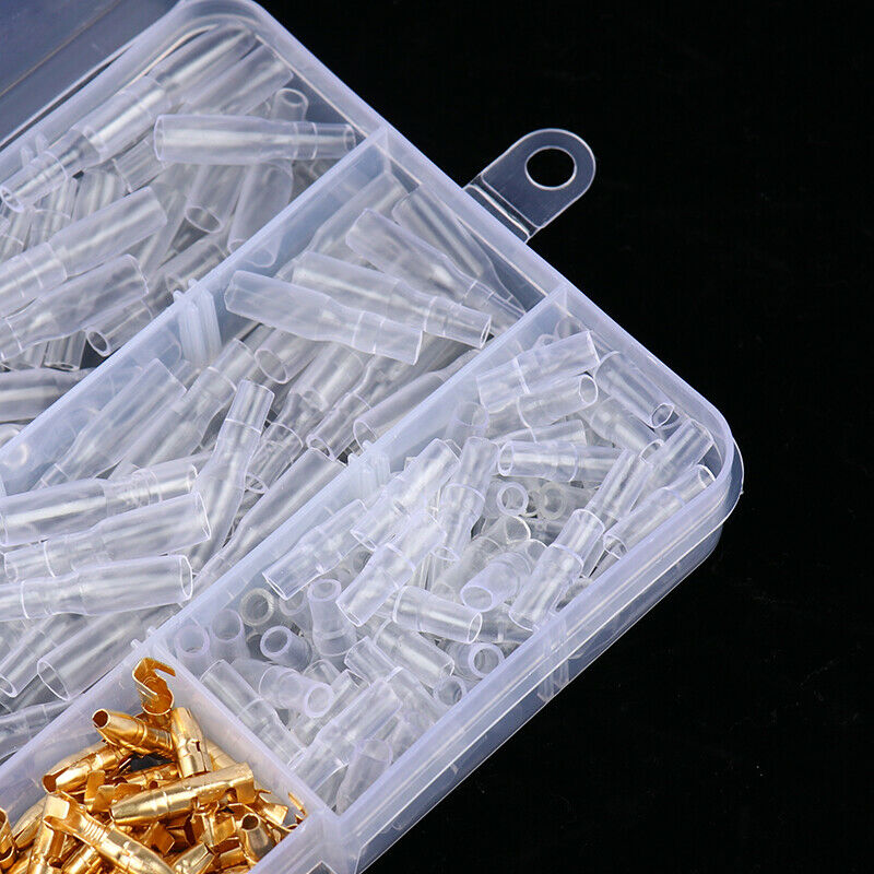 320Pcs 4mm Car Auto Motorcycle Bullet Terminal Male Female Wire Crimp Connec WF