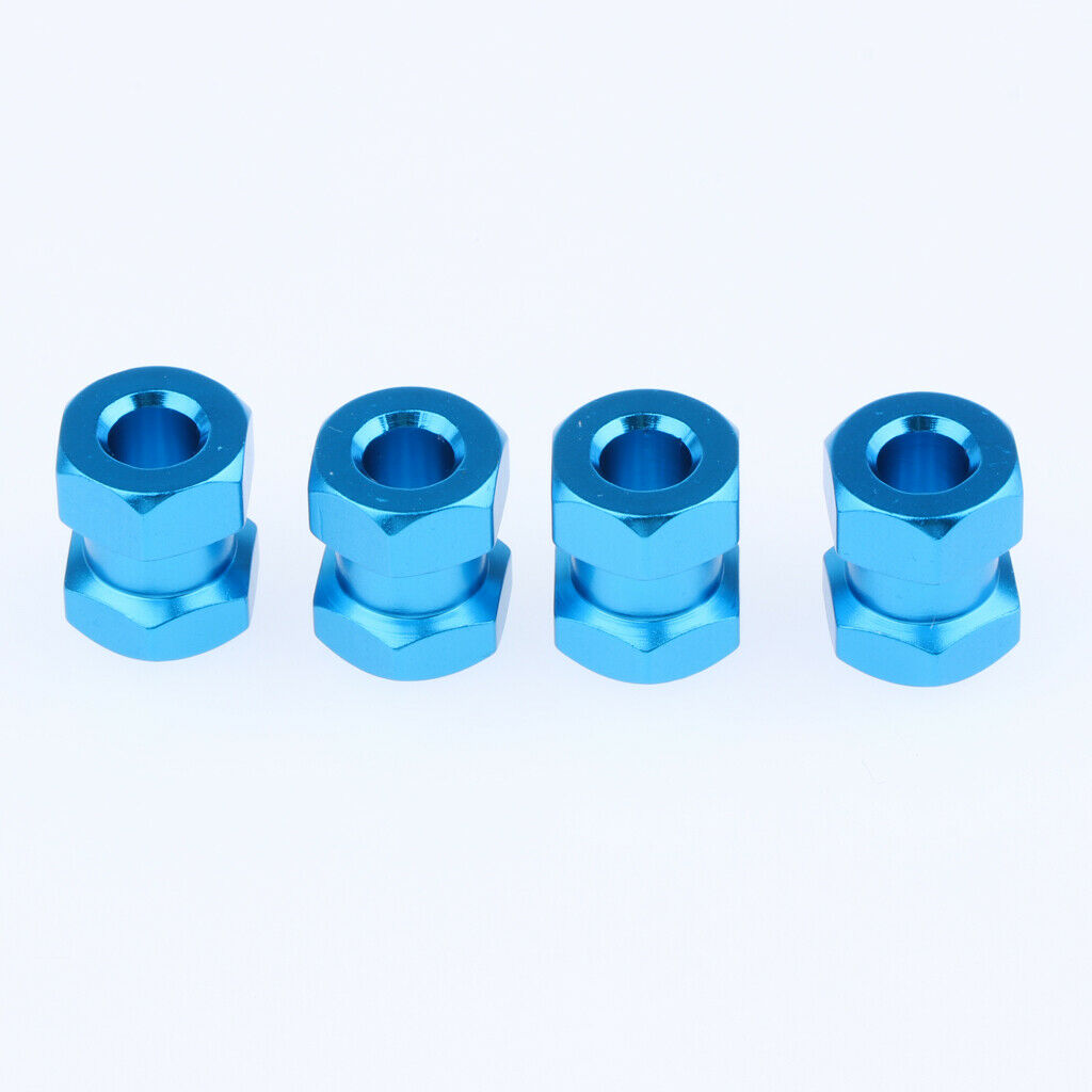 12mm Wheel Hex Hub 15mm Longer Adapter for AXIAL SCX10 D90 AX10 RC Car Blue