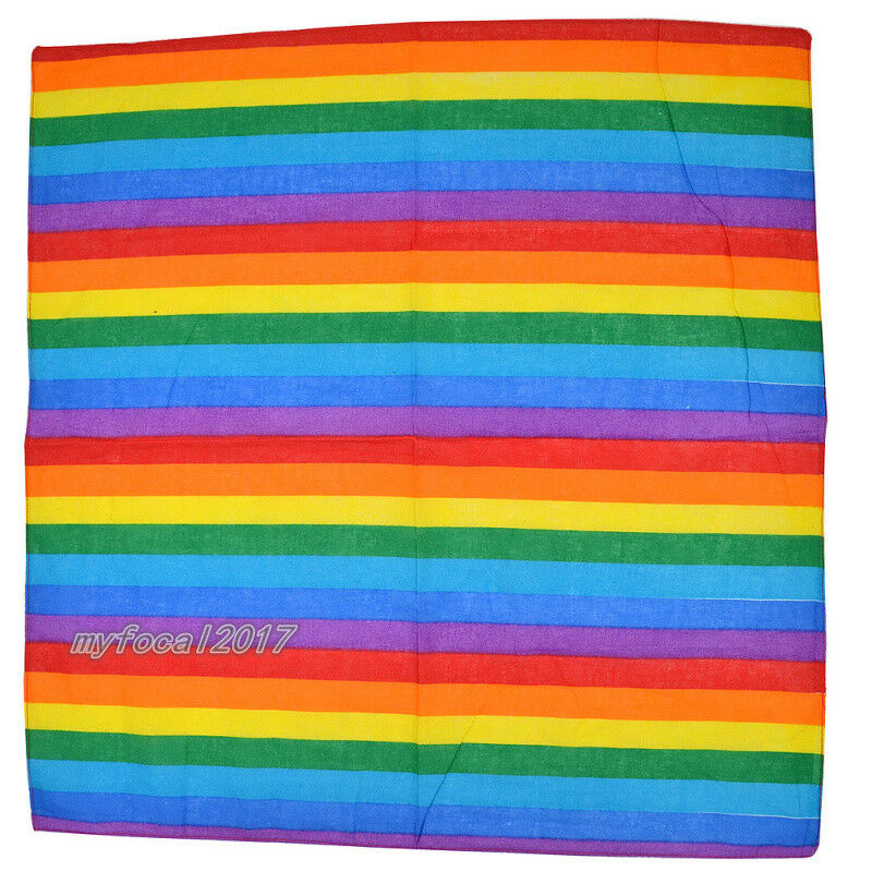 Women Rainbow Turban Twist Knot Head Wrap Headband Cotton Fashion Hair Accessory