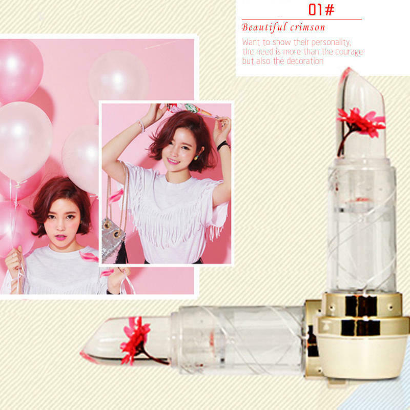 Magic Jelly Flower Color Changing Lipstick Makeup Moisturizer Lip Gloss