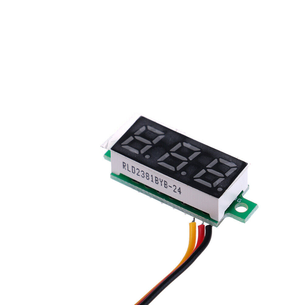 3-Wire mini DC 0-100V voltmeter LED panel 3-digital display voltage.l8
