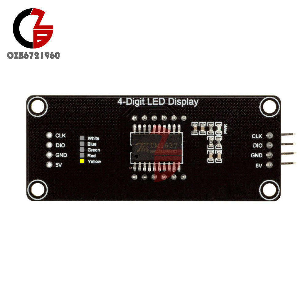 Yellow LED Display 0.56" inch TM1637 4-Bits Digital Clock Tube 5V for Arduino
