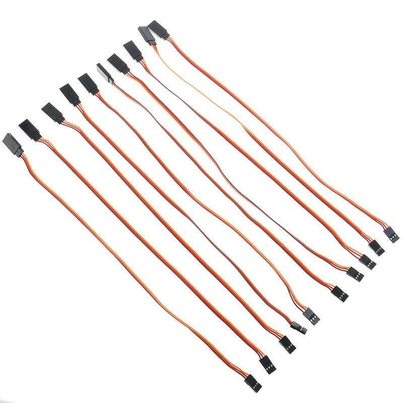 10Pcs 30cm Servo Extension Lead Wire Cable For RC Futaba JR Male to Female 3 TL