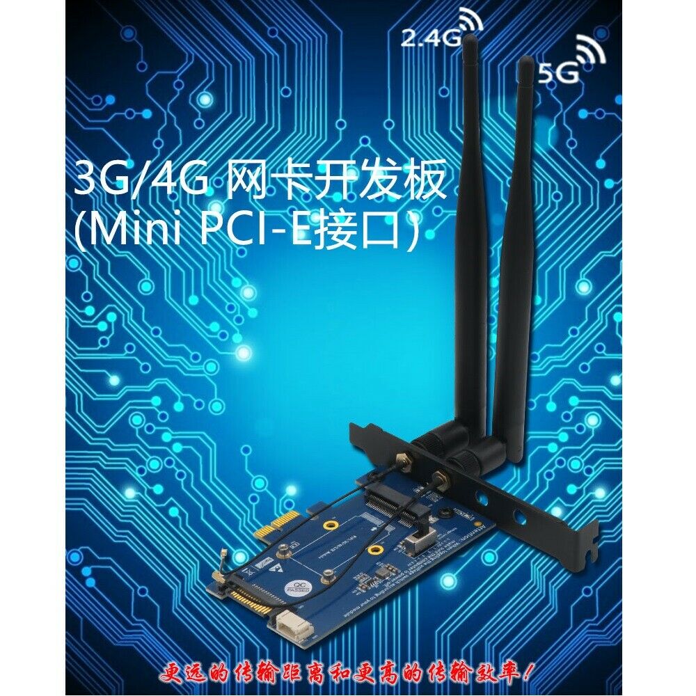 Mini PCI-E to PCI-E 1x Adapter With SIM card Slot for WiFi and 3G/4G/LTE card