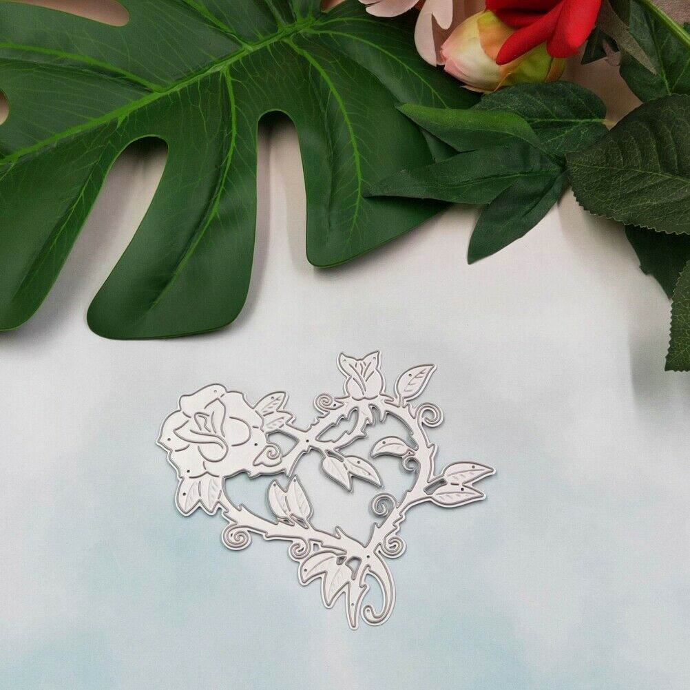 Heart Rose Metal Cutting Dies Embossing Stencils for Craft Card Album Decorative