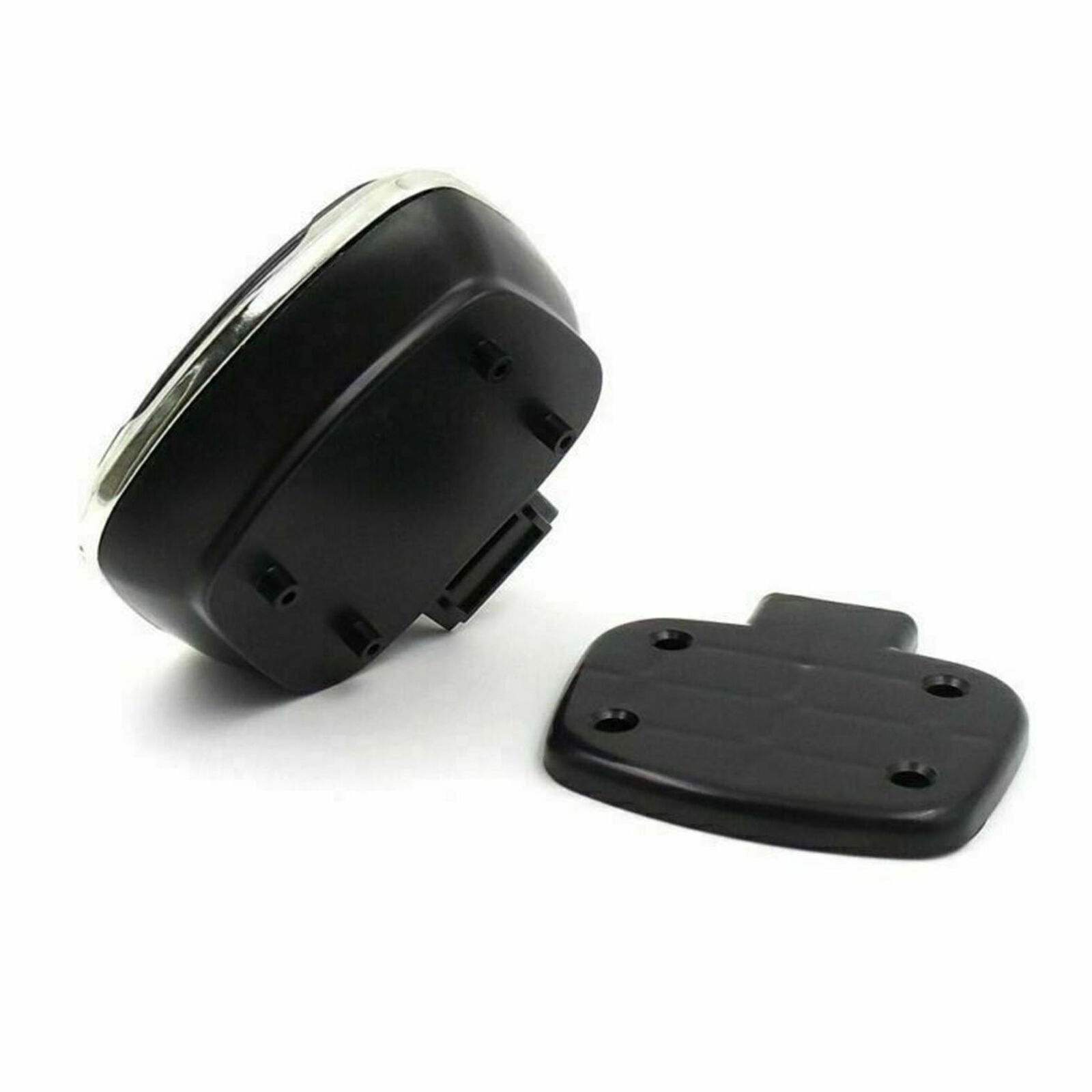 Inside Car Ashtray W/ Detachable Base Shell Shape LED Blue Light Universal Black
