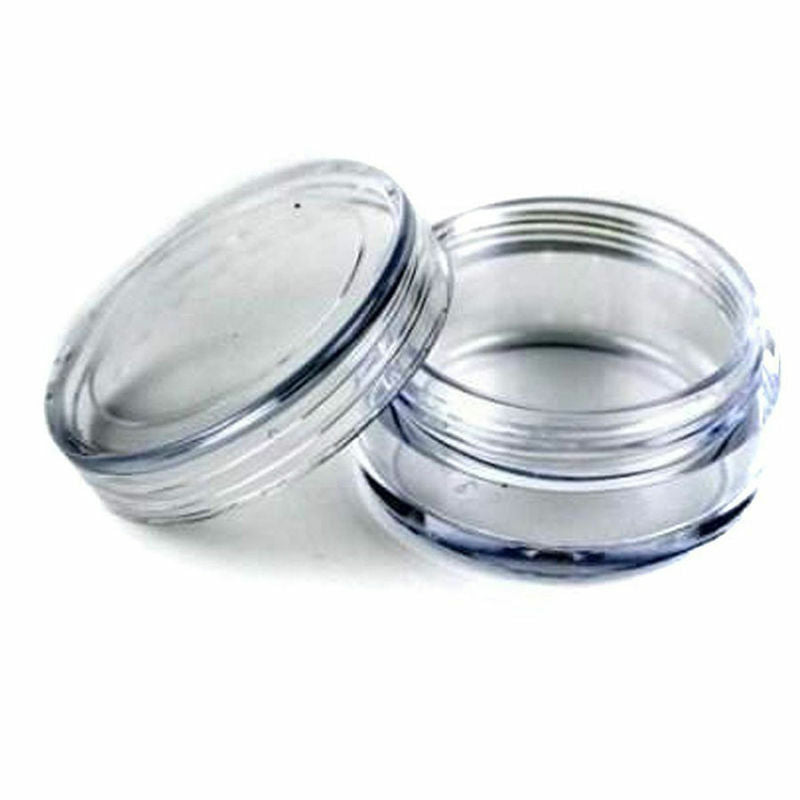 50X Clear Plastic Cosmetic Sample Container 5g Jars Pot Small Empty Portable