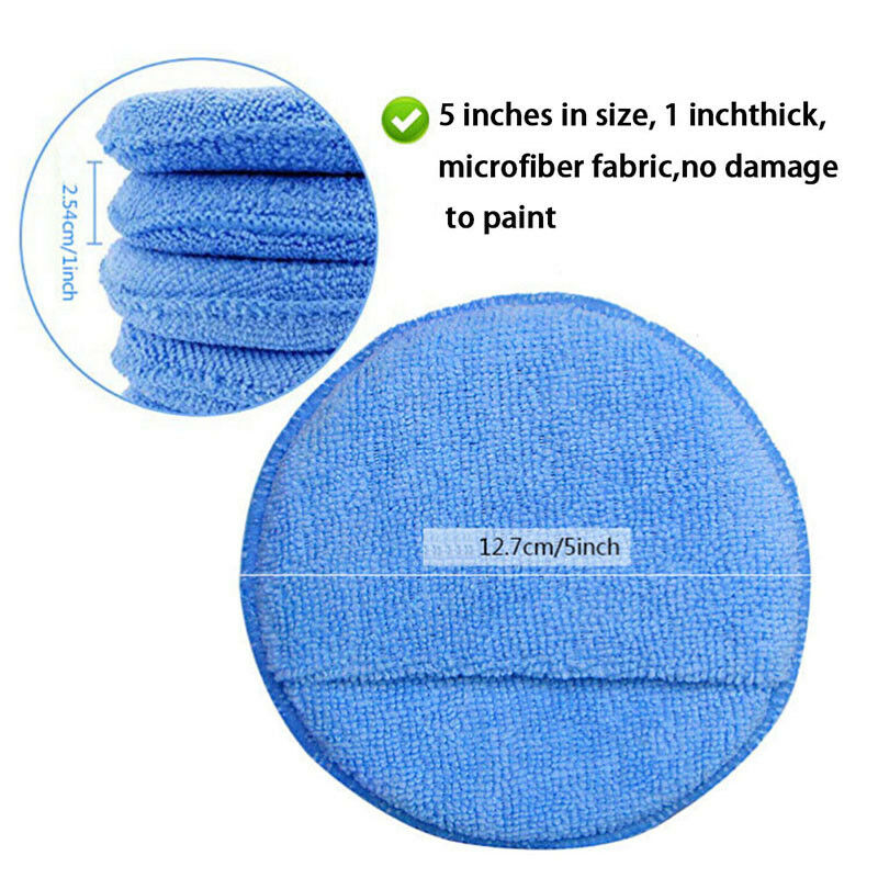 Microfiber Wax Applicator Pad 5" Ultra soft with Finger Pocket Polish for .l8