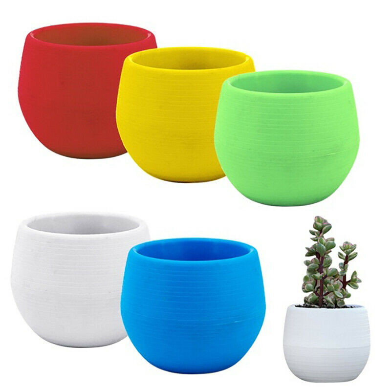 6PCs Flower Pots Mini Flower Pot Garden Nursery Pots for Succulent Plants De NC