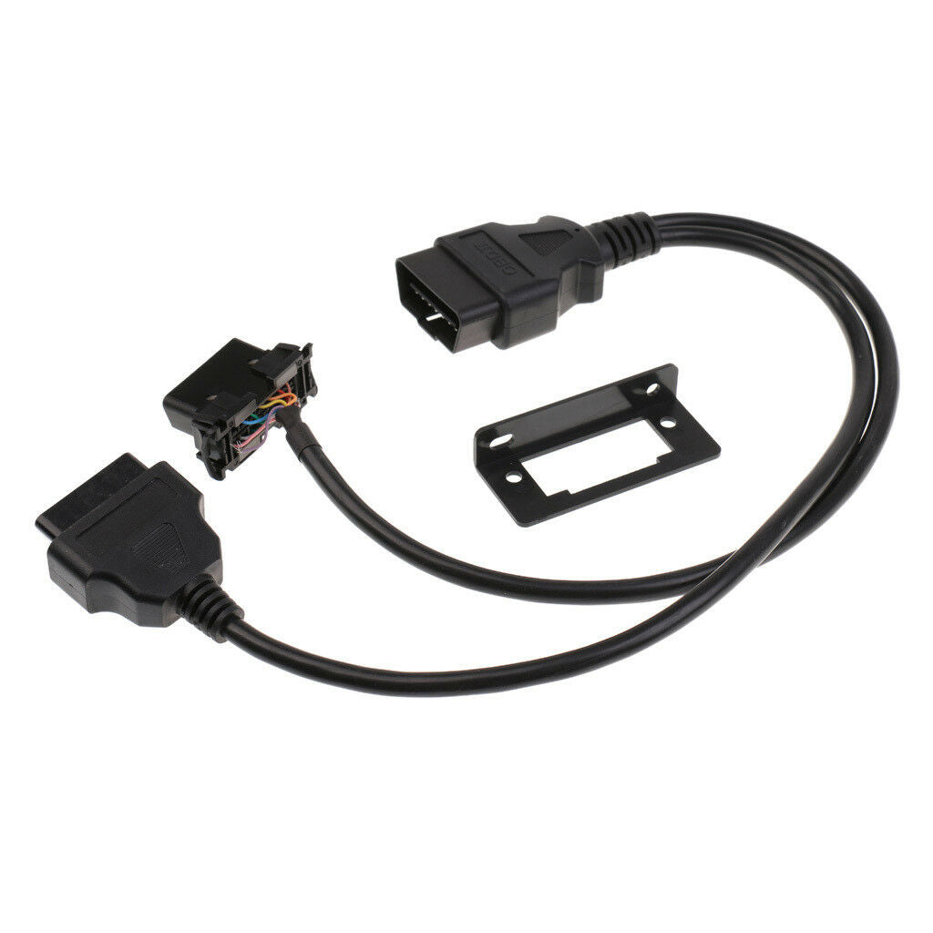 16pin M/F OBD2 OBDII Y Adapter Diagnostic Splitter Connector Cable for Mazda