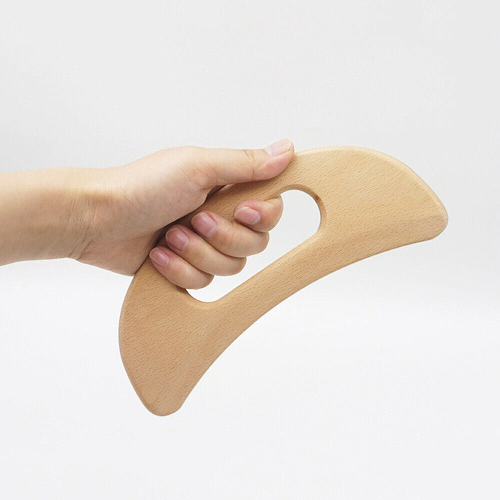 1PC Wooden Scraping Board Lymph Meridian Massage Face Neck Back Massagers Tool