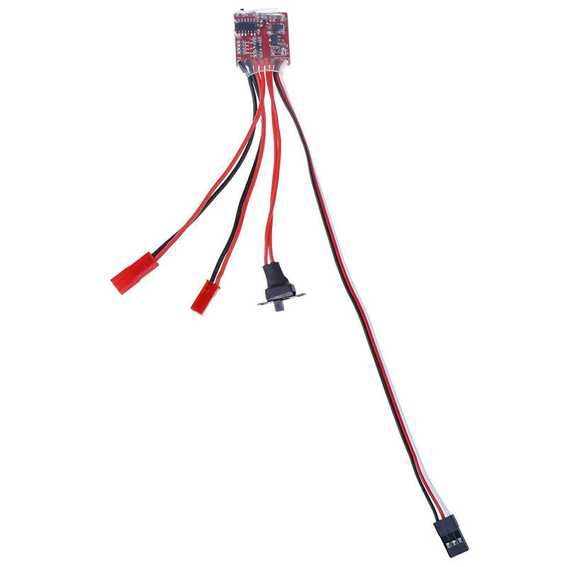 1Pc RC ESC 20A Brush Motor Speed Controller with Brake for RC Car Boat Tan Lt
