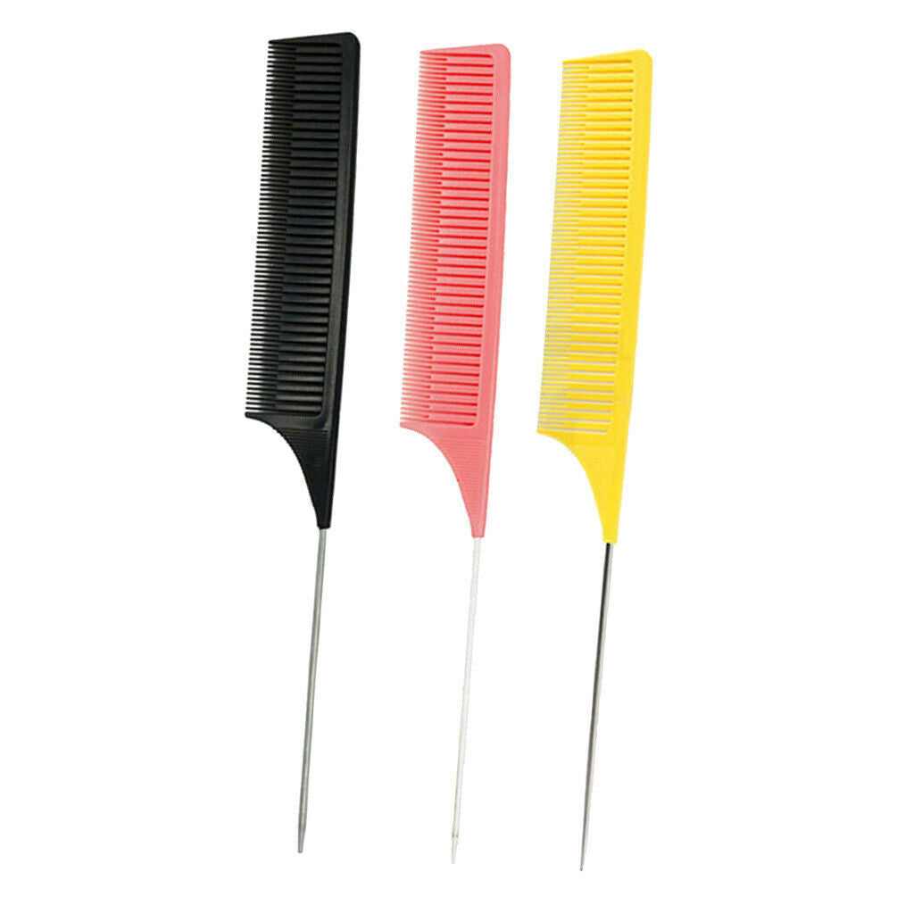 3Pcs/set ABS Weave Highlighting Foiling Hair Comb Salon Styling Dyeing Combs