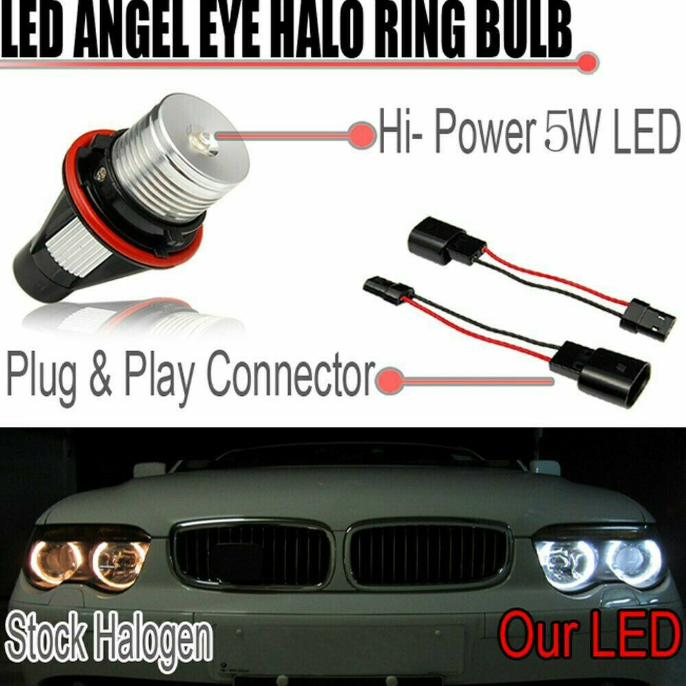 6000K LED ANGEL EYE MARKER LIGHT BULBS FOR BMW 525i 530i 745Li 745i 760Li X5 X3
