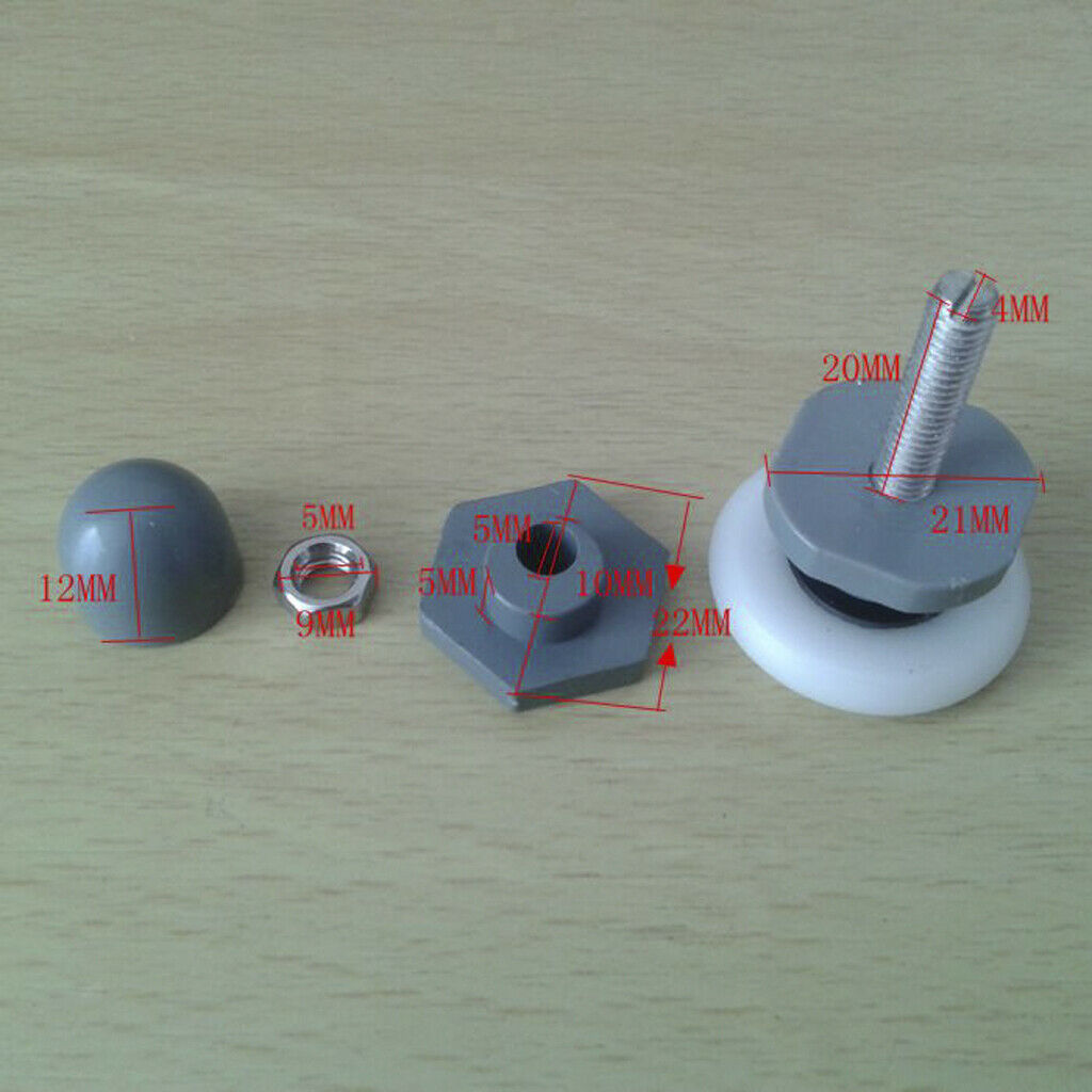 Bathroom Patio Shower Door Roller Dia 0.98" f/ Bathroom Glass Door Decor