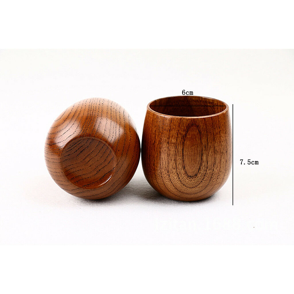 Japanese Style Wooden Milk Beer Mug Souvenir Tea Beer Cup Mug Drink Tankard