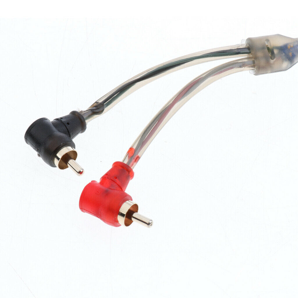 Auto 5Meter 2RCA Male to 2RCA Male Stereo Audio Power Speaker Cable Knit