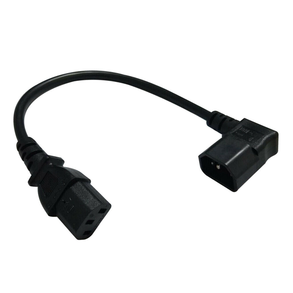 New C14 Male Right Angle to C13 Female Power Convertor 0.98ft Replace Part