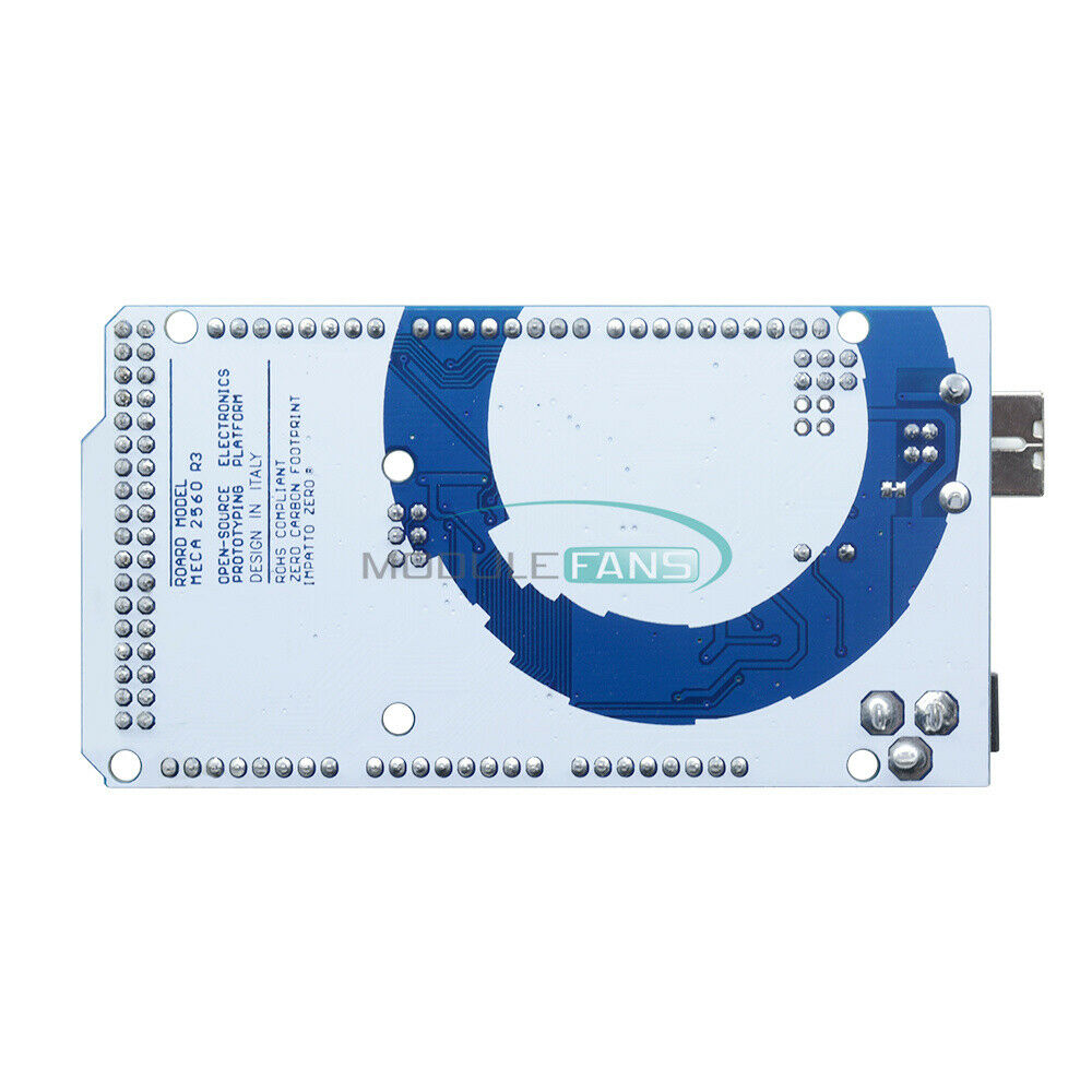 2PCS ATMEGA2560-16AU ATMEGA16U2 Board Module + USB Cable For MEGA 2560 R3