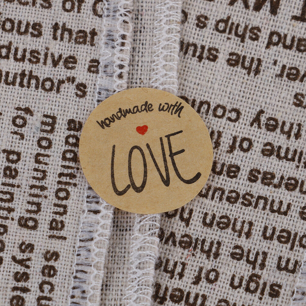 500 thank you stickers hand made with love craft lables handmade scrapbook.l8