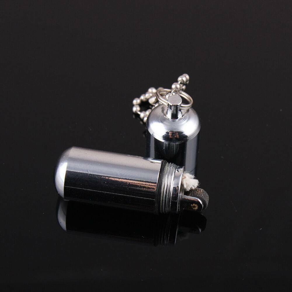 Emergency Gear Fire Stash Mini Survival Waterproof Lighter Camping Pocket Tool ~