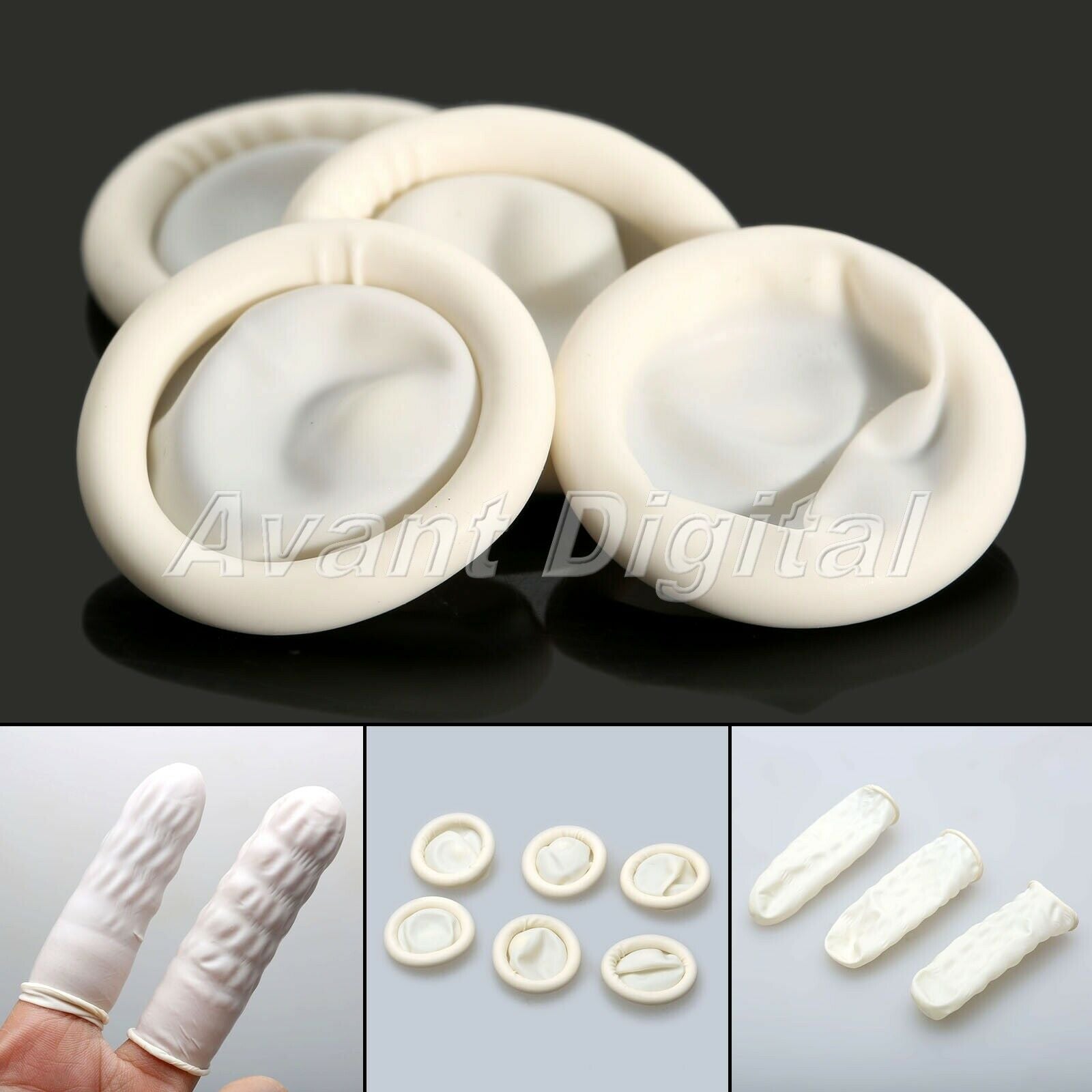 Makeup Nail Art Latex Fingertips Protective Rubber Gloves 100pcs Finger Cots