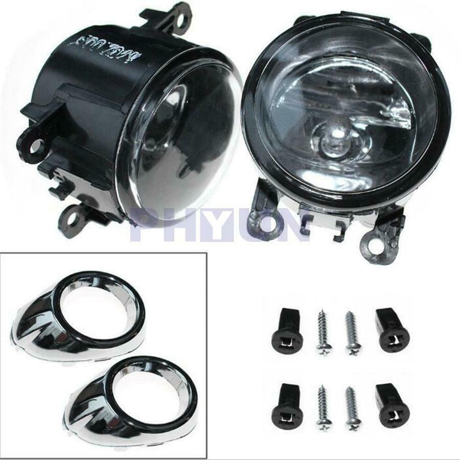 For Ford Focus 12-14 Bumper Driving Fog Light Lamp w/Chrome Grille Cover Kit 2x