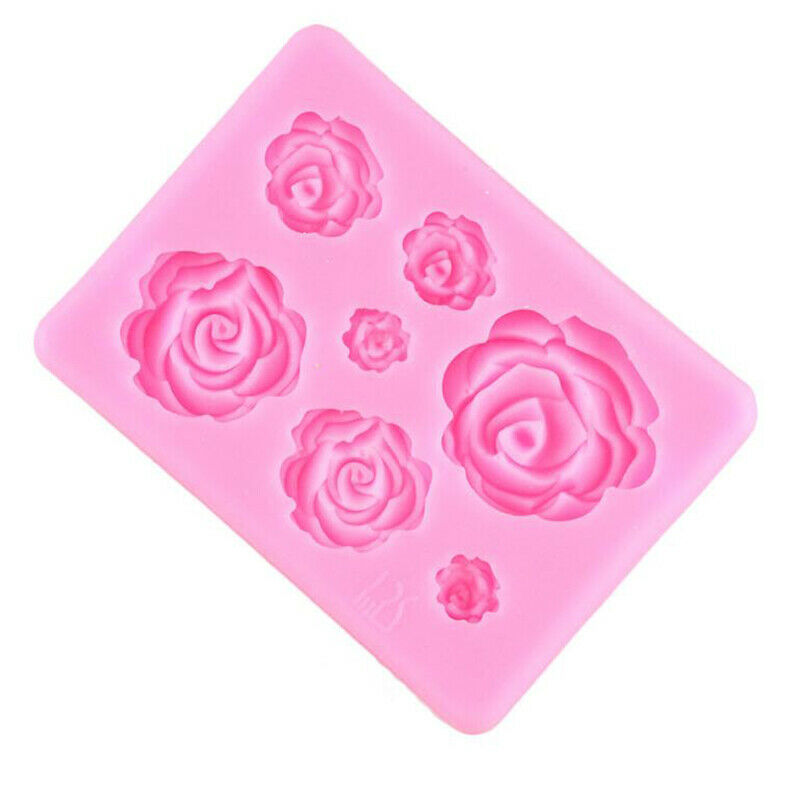 Rose Flower Silicone Mold Cake Decorating Tool Candy Clay Chocolate Fonda.l8