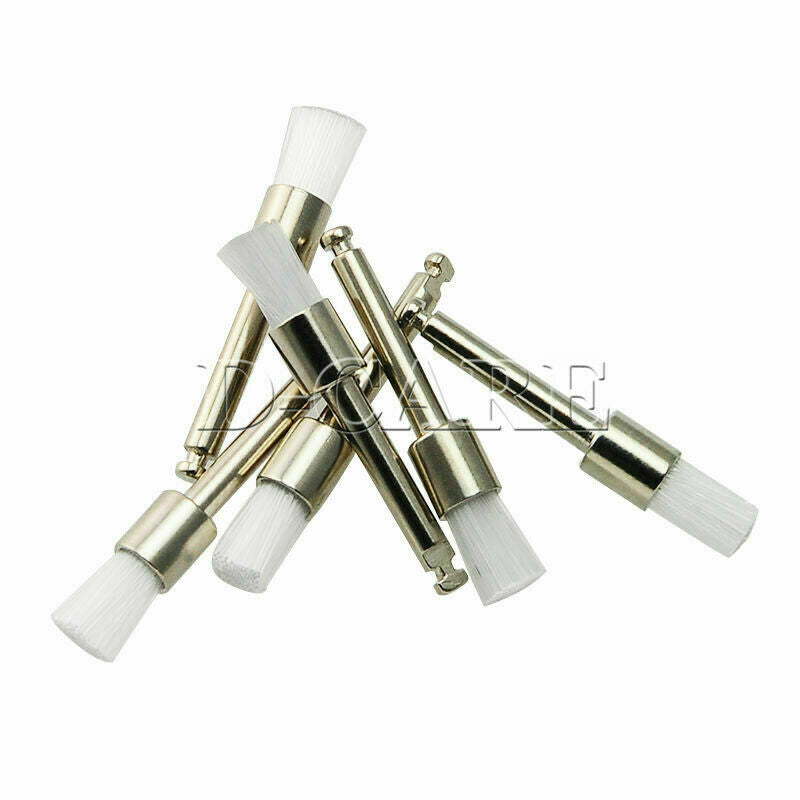 500Pcs Dental Lab Nylon Latch Flat Polishing Polisher Prophylaxis Brushes