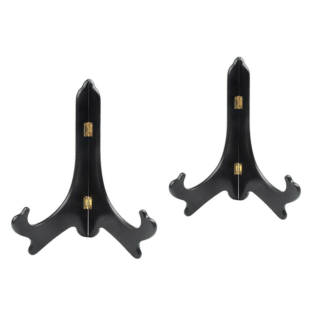 2 Pieces of Wooden Photo Base Holder Plates Display Holder 8 Inch & 4 Inch