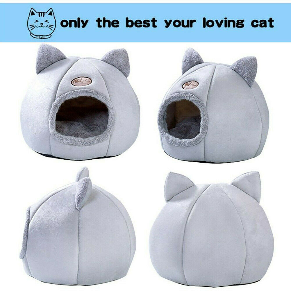 Pet Dog Cat Tent Small House Soft Foldable Deep Sleep Semi-Enclosed Pet Nest