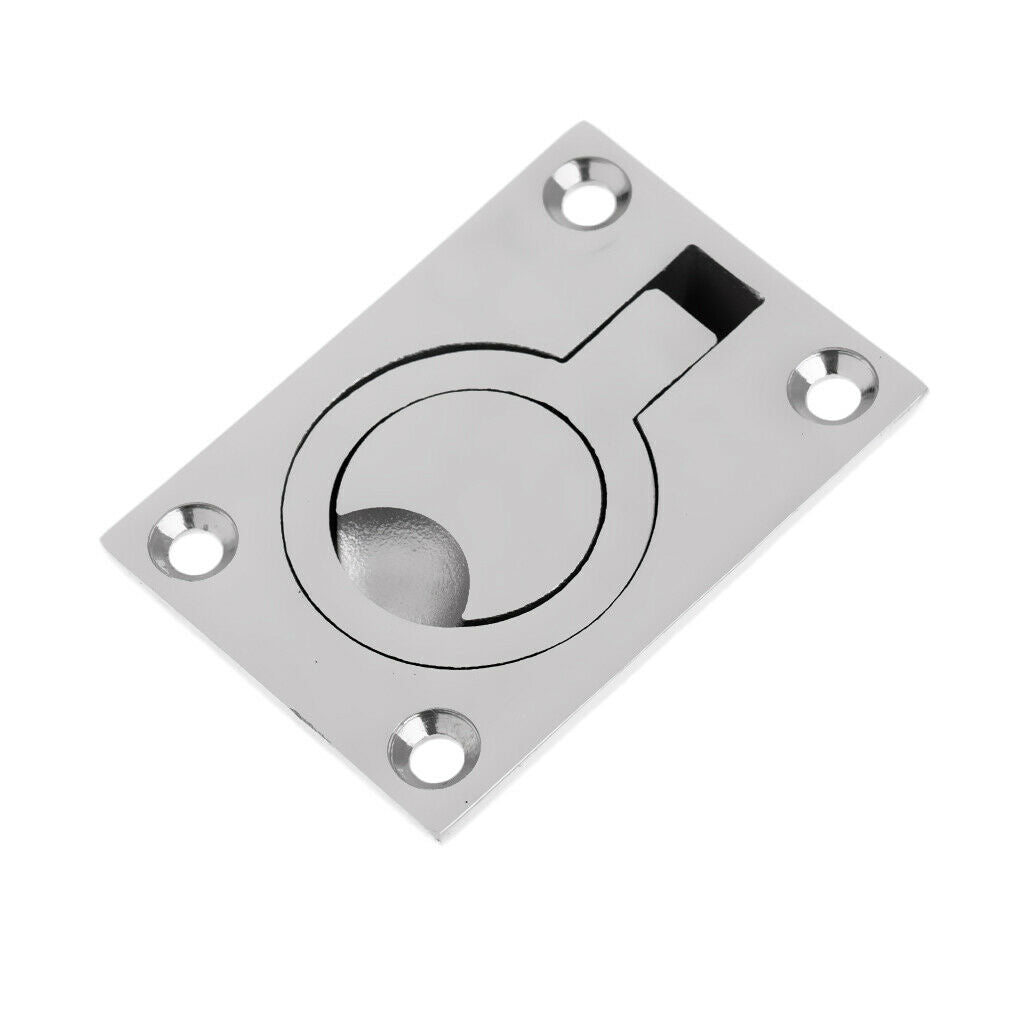 Rectangular Boat Recessed Hatch Pull Handle Marine Locker Flush Lift Ring 316