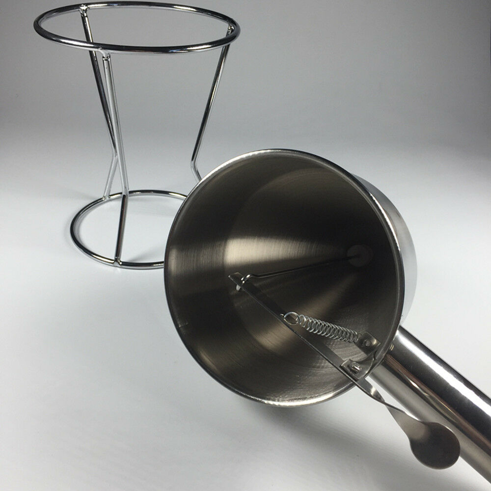 1pc Stainless Steel Conical Funnel With Shelf Octopus Fish Balls Tool