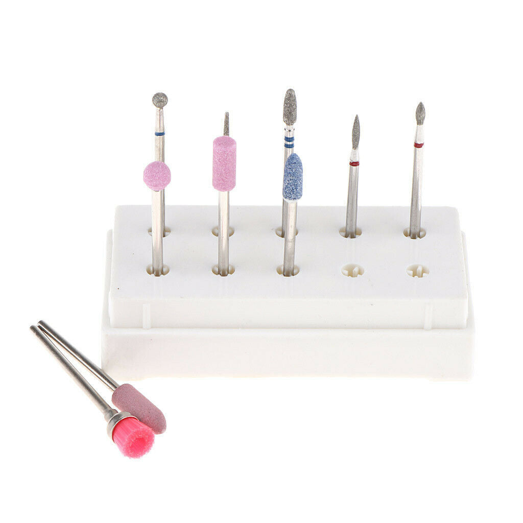 10pcs/set Cuticle Clean Nail Drill Bit File Polishing Electric Drill Bits