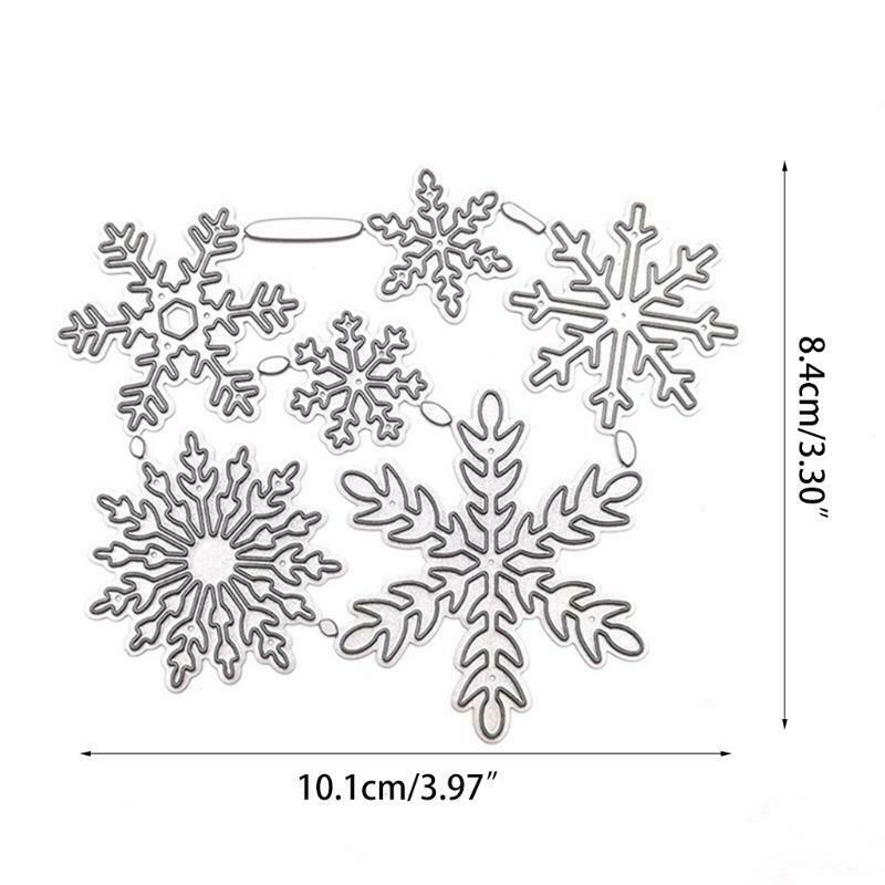 Christmas Six Petal Snowflake Frost Flower Carbon Steel Cutting Dies DIY Photo
