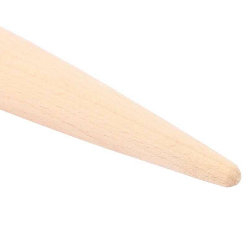 1X(Solid Wood Rolling Pin Beech No Paint No Wax Noodle Dumpling Dough Pressure2)