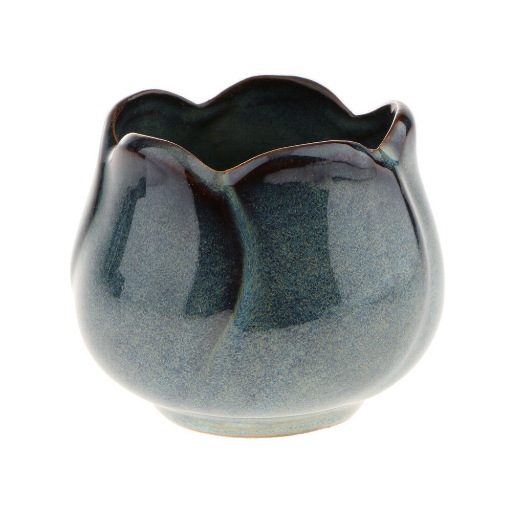 European Lotus Incense Cones Burner Candle Tealight Holder Ornament Blue