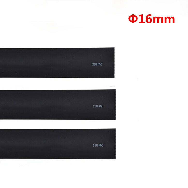 5Pcs Φ16mm Heat Shrink Tubing Sleeve Cable Sheath Black 7CM Long HeatShrink Tube
