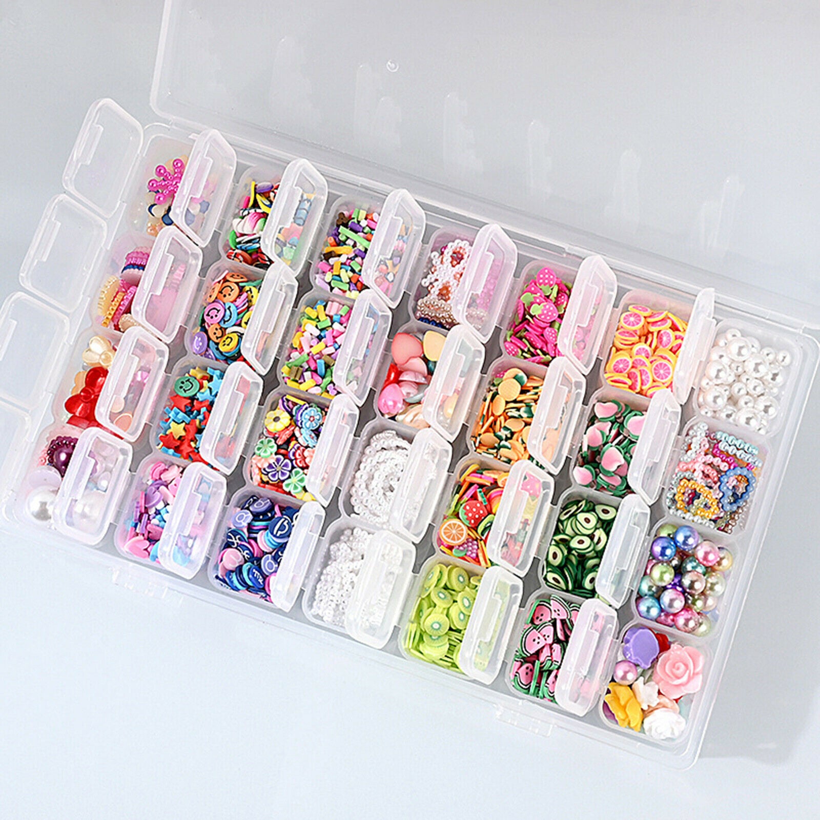 28Pcs Nail Art Charms 28 Different Types Simulation Creamy for Bracelet