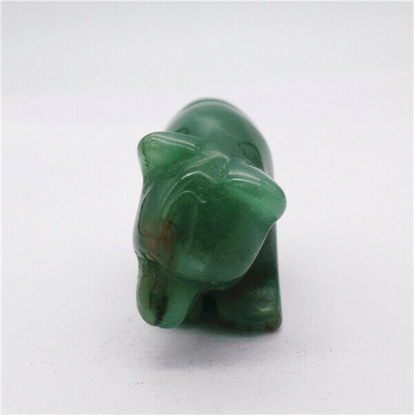 38x24x16mm Natural Green Aventurine Carved Bear Decoration Statue Decor HH7757